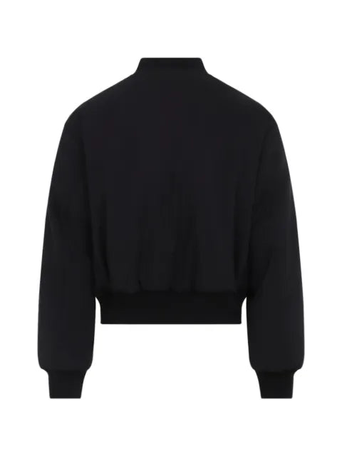 Jil Sander ribbed-trim zip-up bomber jacket