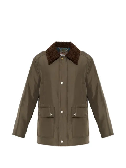 Maison Margiela shearling-collar flap-pocket jacket