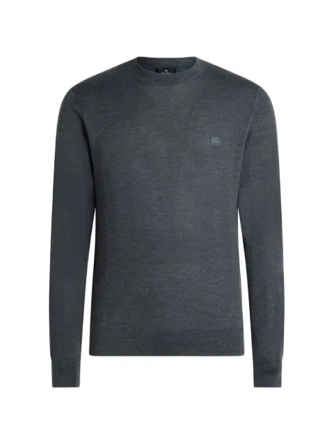 ETRO wool and silk sweater with Pegaso-embroidery
