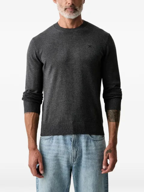 Hackett London logo-embroidered ribbed-trim sweater