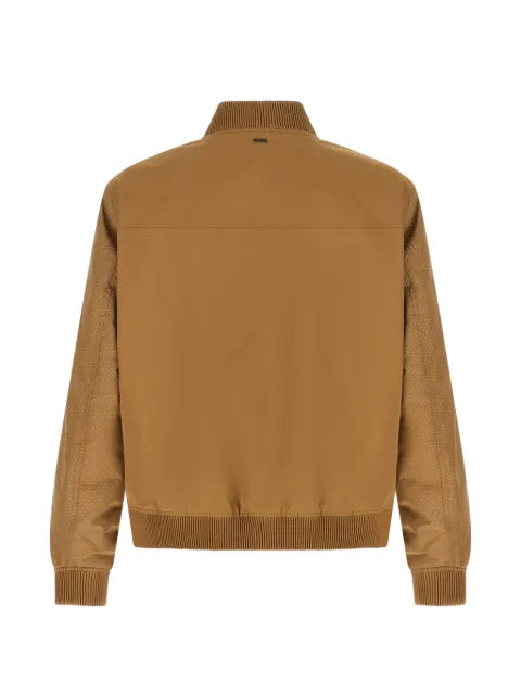 BOSS water-repellent jacket with monogram-pattern sleeves