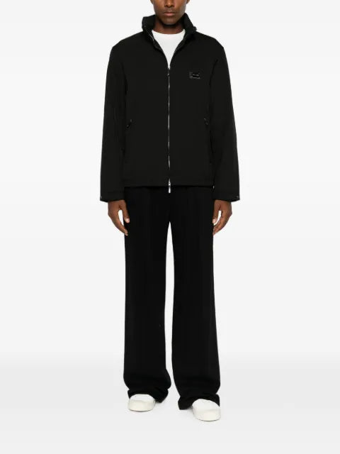 Emporio Armani logo-plaque high-neck jacket