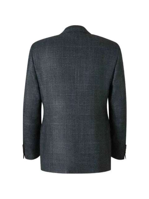 Canali checked single-breasted jacket