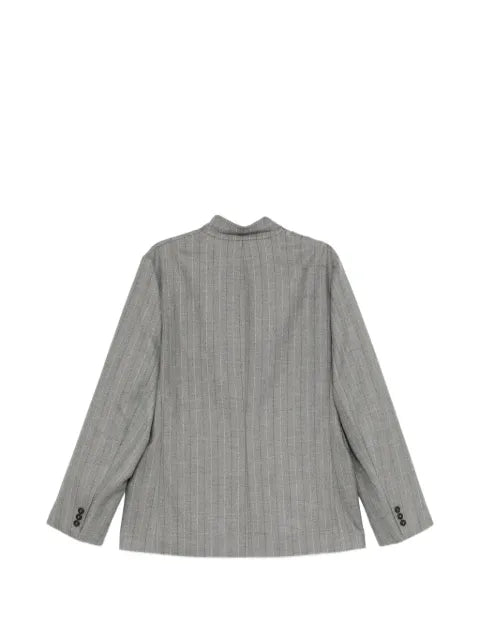 Hed Mayner pinstripe collarless blazer