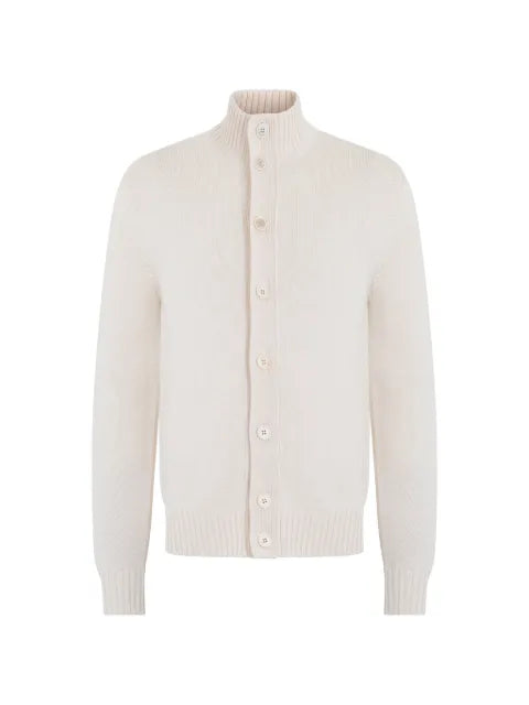 slowear button-up high-neck cardigan