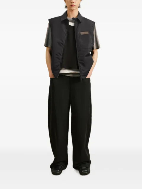 CROQUIS logo-patch zip-up gilet