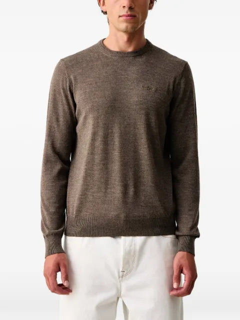 Aeronautica Militare logo-embroidered crew-neck sweater
