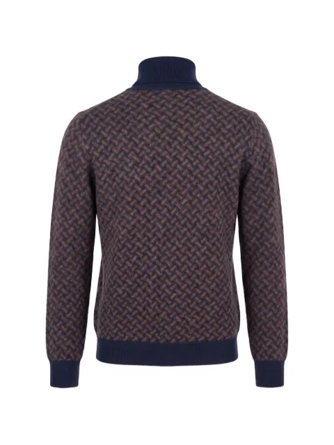 Drumohr basket-weave roll-neck sweater