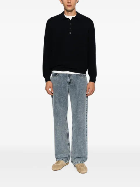 AROVESCIO half-button sweater