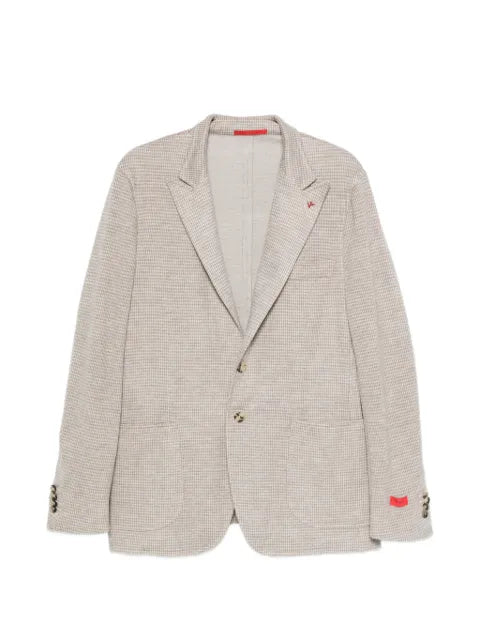 Isaia houndstooth-pattern blazer
