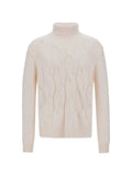 Herno cable-knit roll-neck sweater
