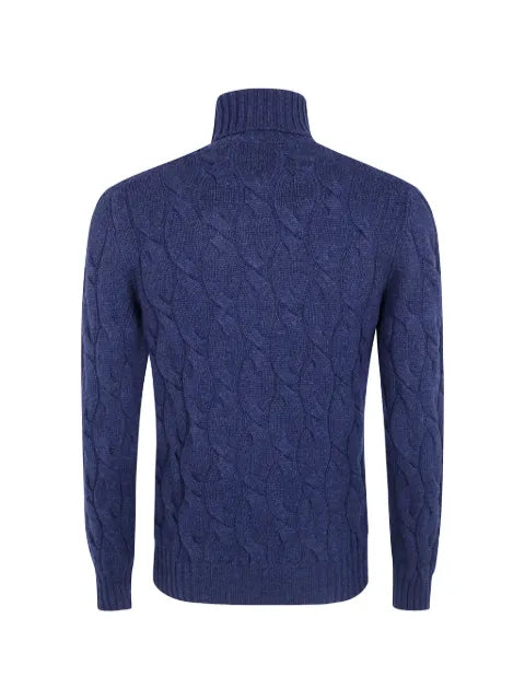 Barba cable-knit roll-neck sweater
