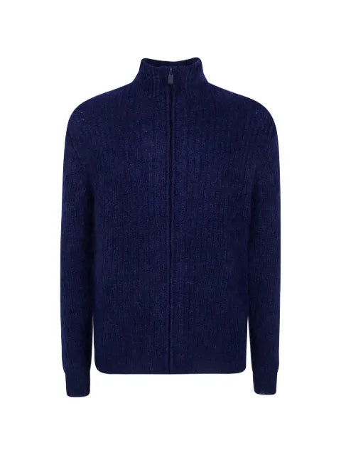 ASPESI ribbed-knit zip-up cardigan