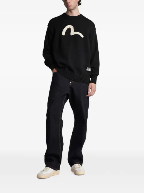 EVISU Seagull-intarsia sweater