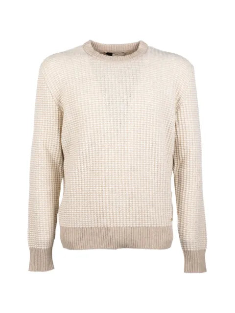 BROOKSFIELD waffle-knit crew-neck sweater
