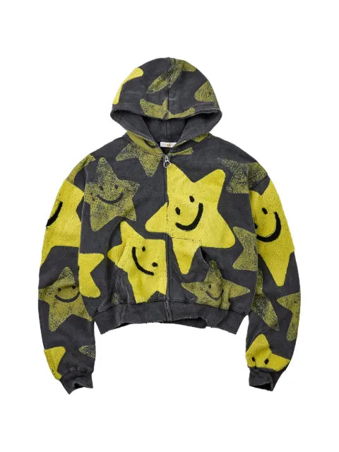 Vale Gilmore star-print zip-up hoodie