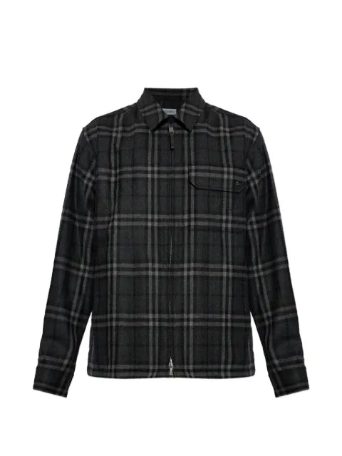 Burberry Check wool cashmere overshirt