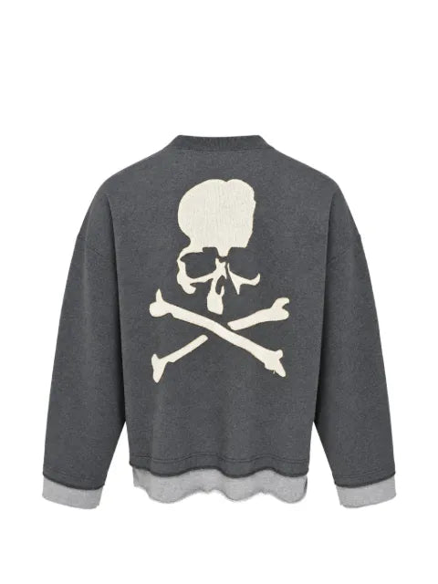 Mastermind Japan layered-effect skull-motif sweater