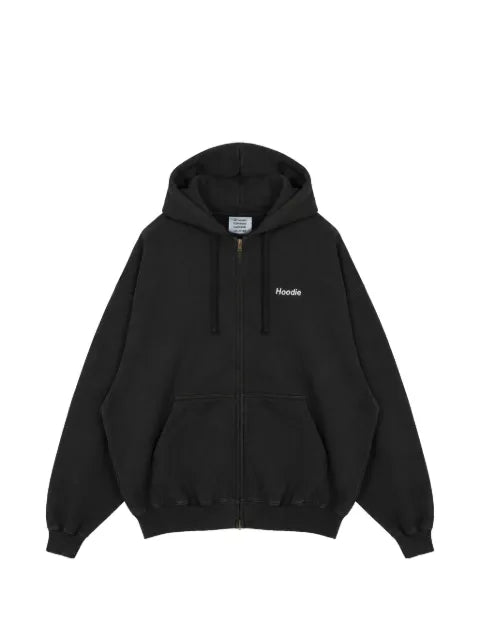 VETEMENTS embroidered zip-up hoodie