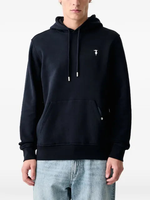 Trussardi embroidered-logo drawstring hoodie