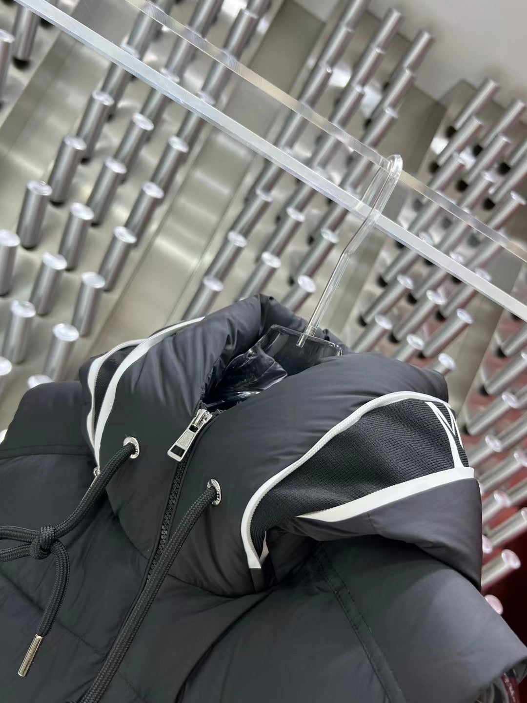 Moncler Dark Grey Cardere Hooded Down Vest