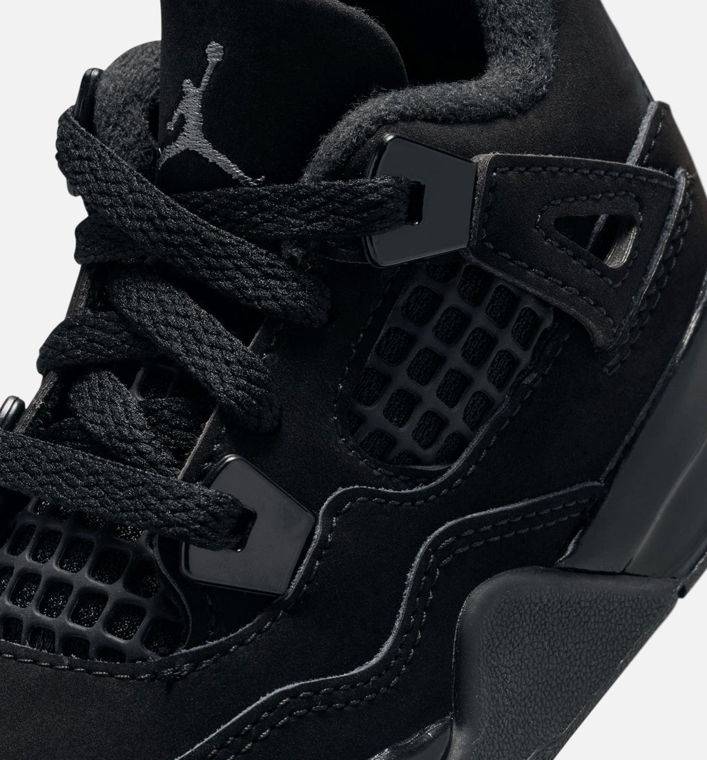 Air Jordan 4 Retro Infant Toddler Lifestyle Shoe - Black/Light Graphite