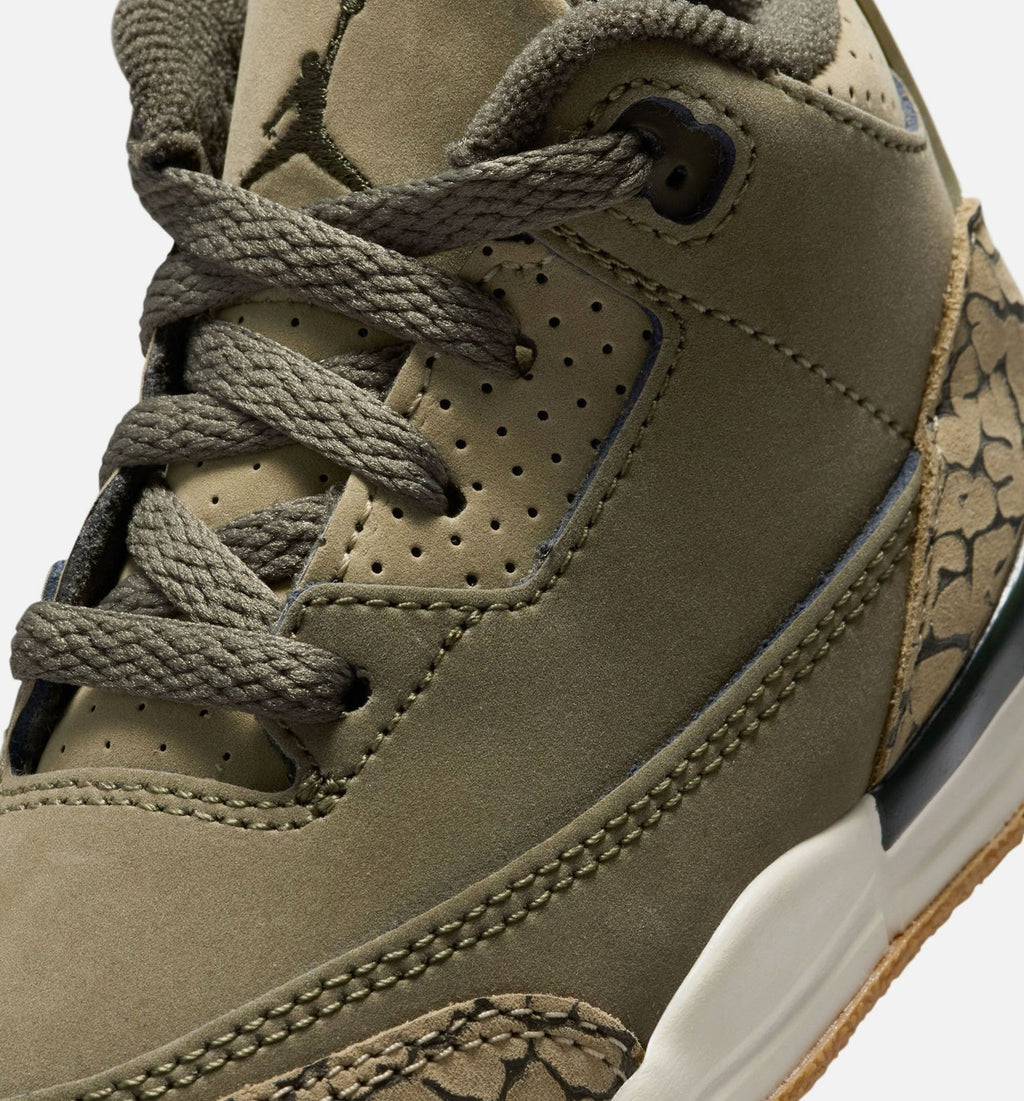 Air Jordan 3 Retro “Medium Olive” Baby and Toddler Lifestyle Shoes