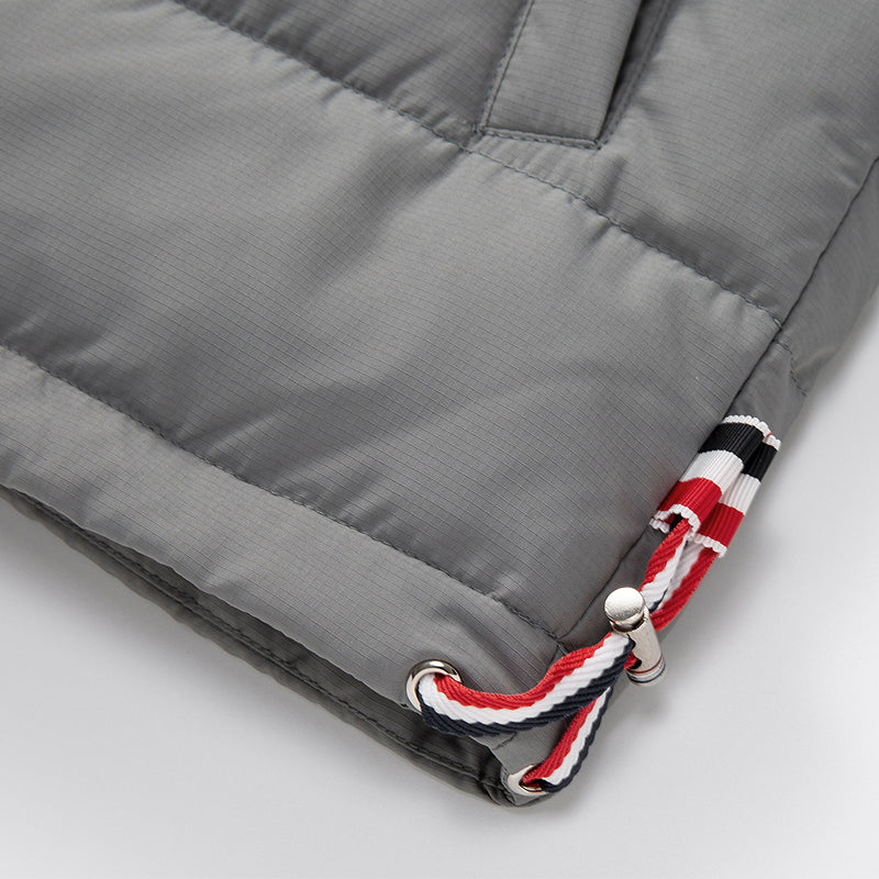 Hooded Wool Jacket - 80% Pure Wool - Signature Grosgrain Detail | Thom Browne