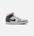 Air Jordan 1 Mid SE Mens Lifestyle Shoe - Black/White/Wolf Grey