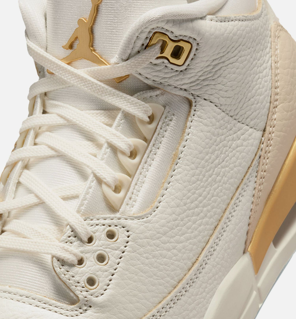 Air Jordan 3 Retro Sail and Pale Ivory Women's Sneakers