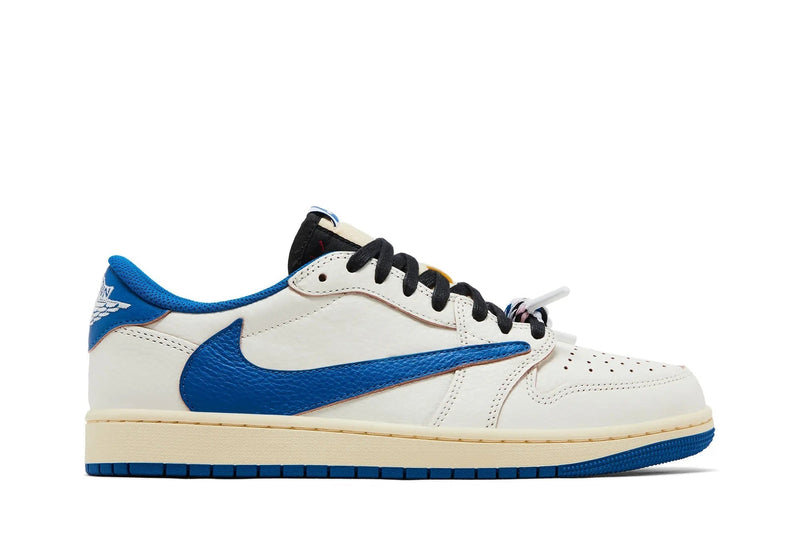 Fragment Design x Travis Scott x Nike Air Jordan 1 Low OG SP 'Sail/Military Blue'