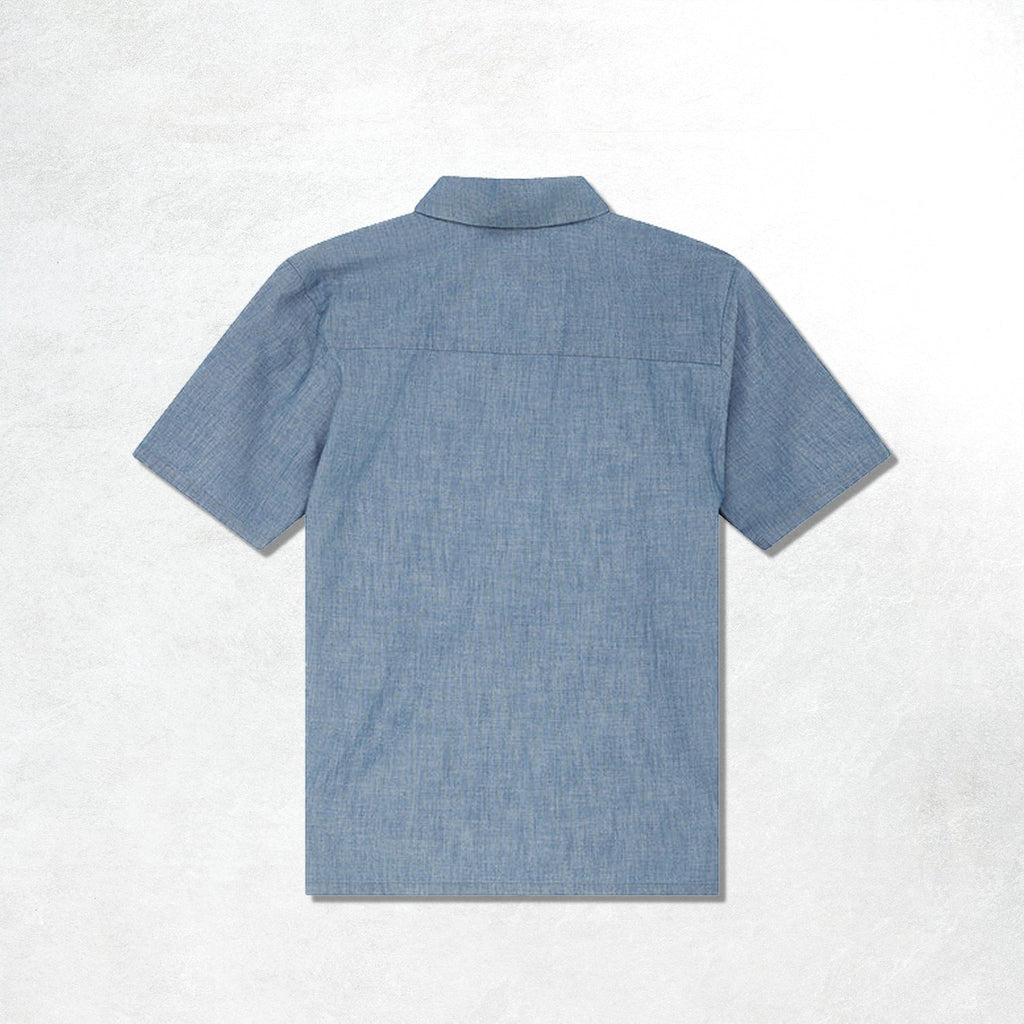 Deus Forecourt Chambray Shirt: Mid Indigo