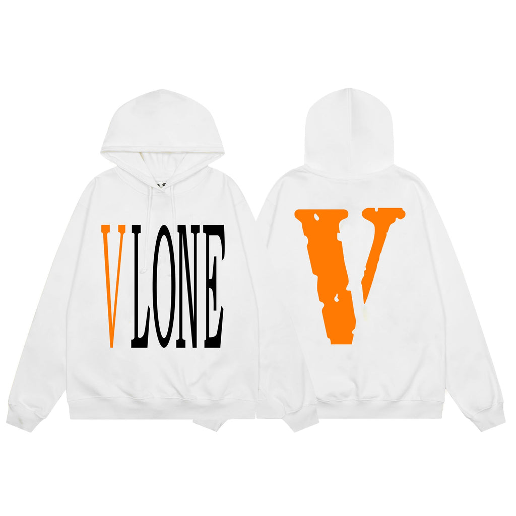 Vlone Friends Big V Logo American Style Unisex Hoodie