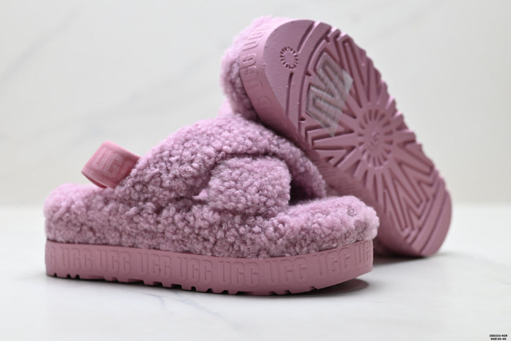 UGG Slipper Evolution Fluffy Platform Slides