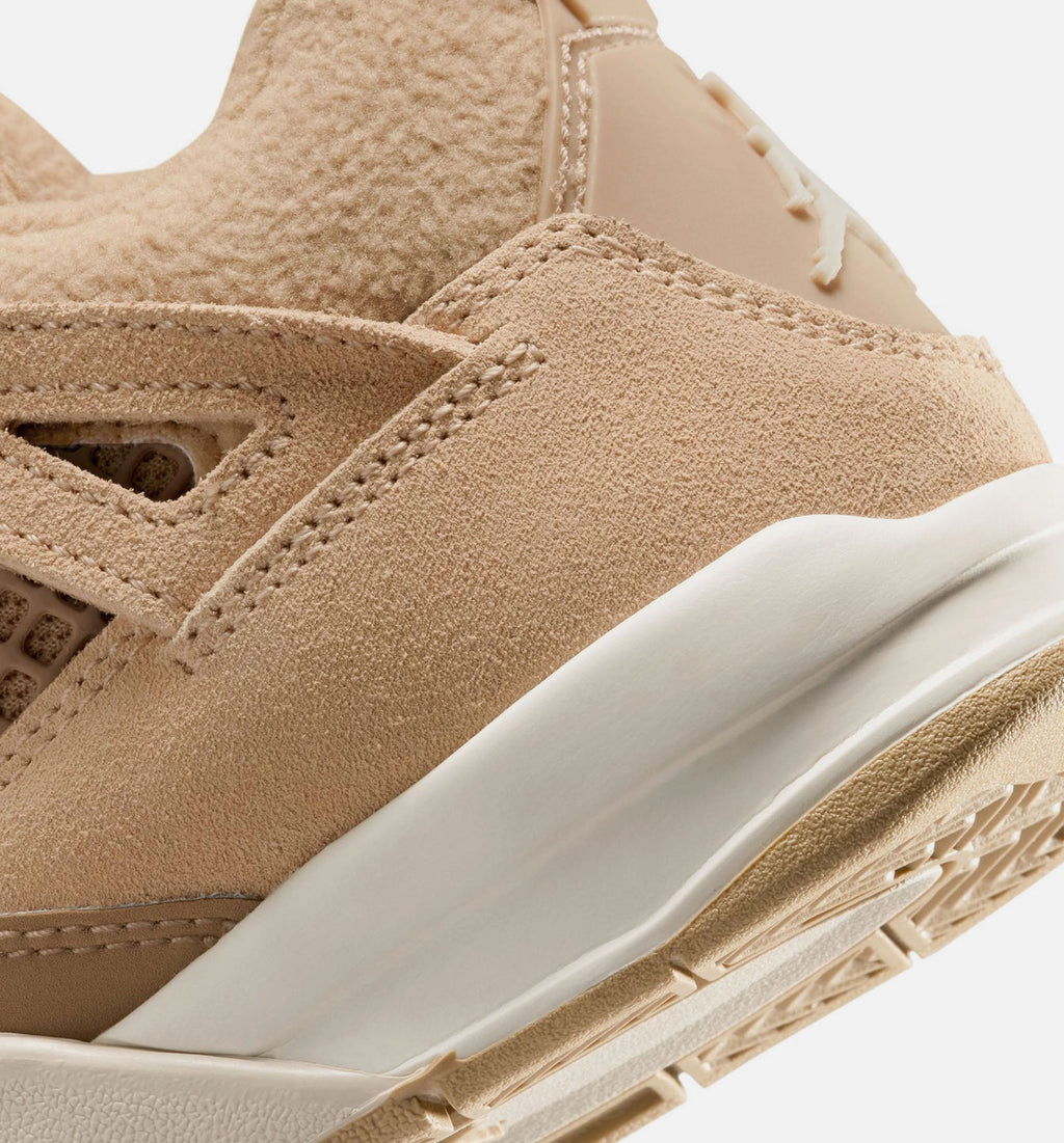Air Jordan 4 Retro Cozy Girl Preschool Lifestyle Shoes - Hemp/Light Wood Brown