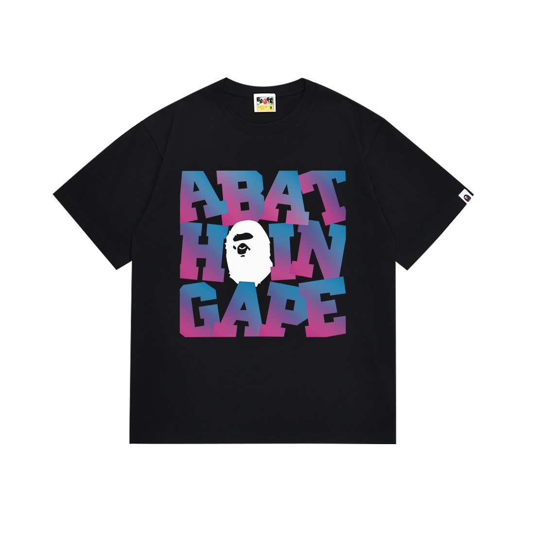 BAPE Stacked Typography Ape Head Graphic T-Shirt