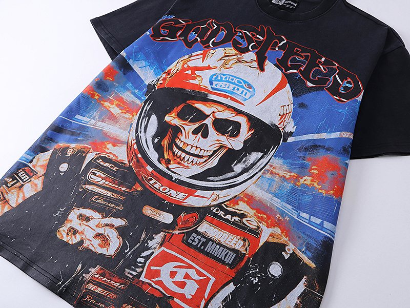 Godspeed Washed Black Rock Graphic T-Shirt