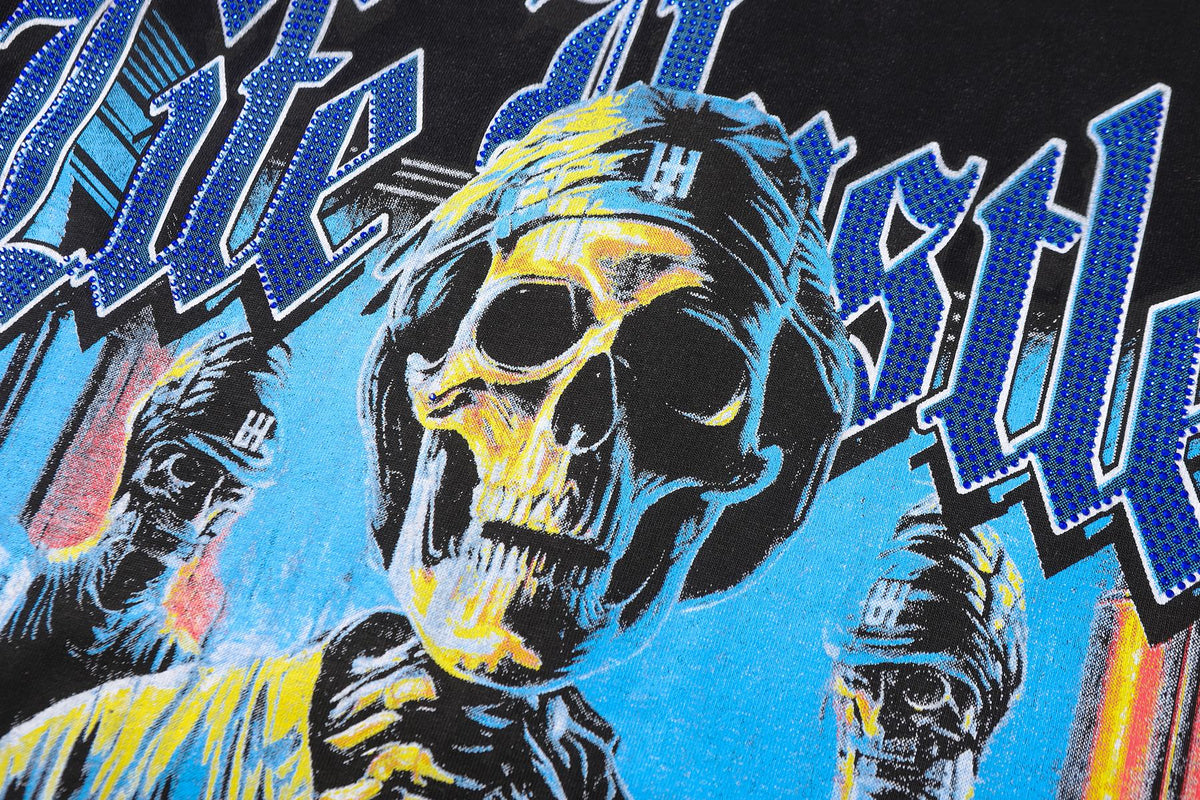 Life Hustlere Skeleton Graphic Short-Sleeve T-Shirt