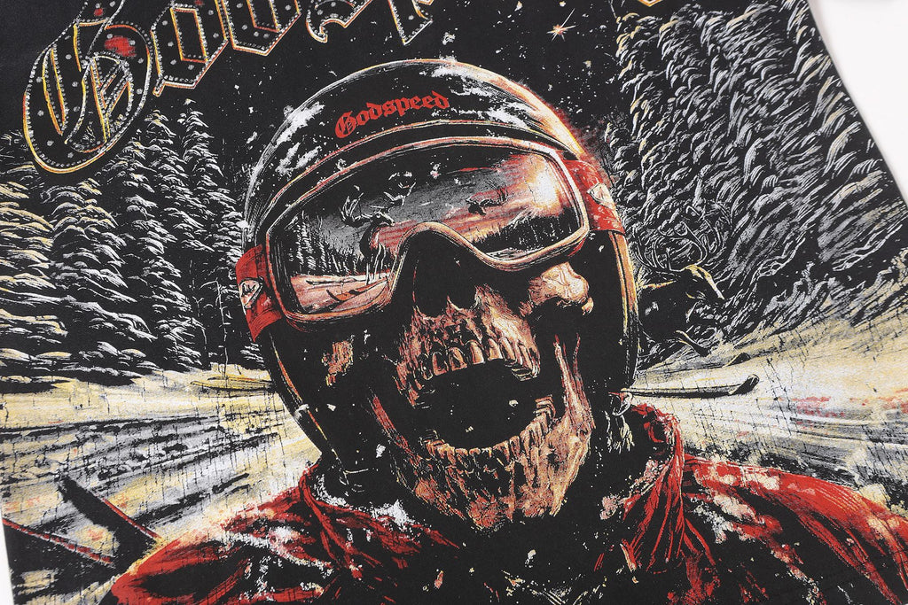 Godspeed Skull Skier Graphic Short-Sleeve T-Shirt