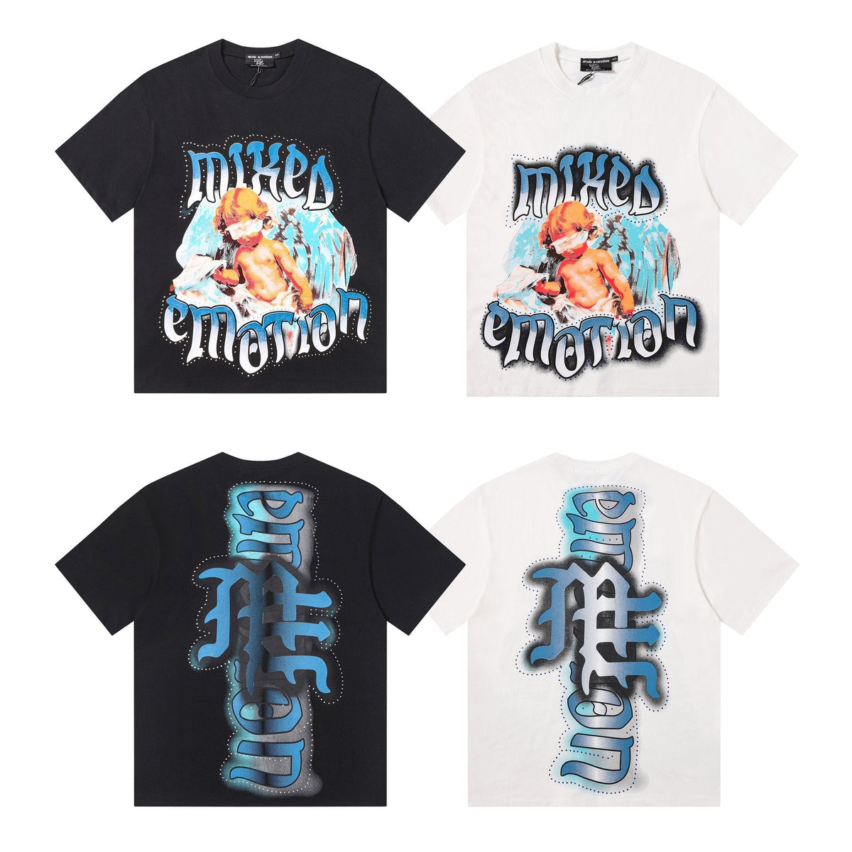 MIXED EMOTION Angel Back Graphic T-Shirt