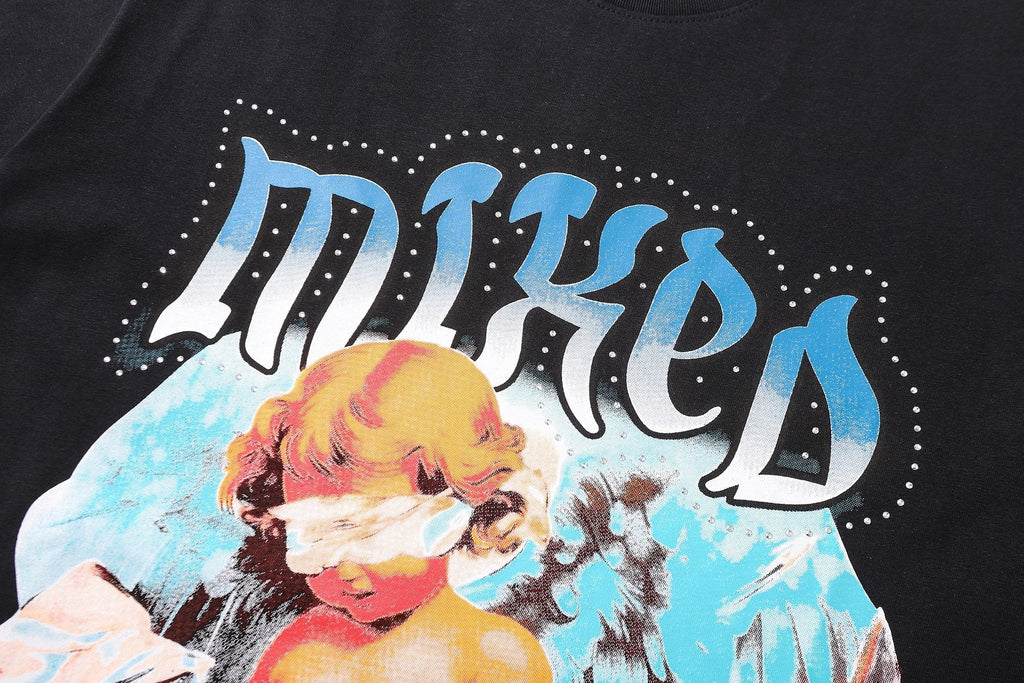 MIXED EMOTION Angel Back Graphic T-Shirt