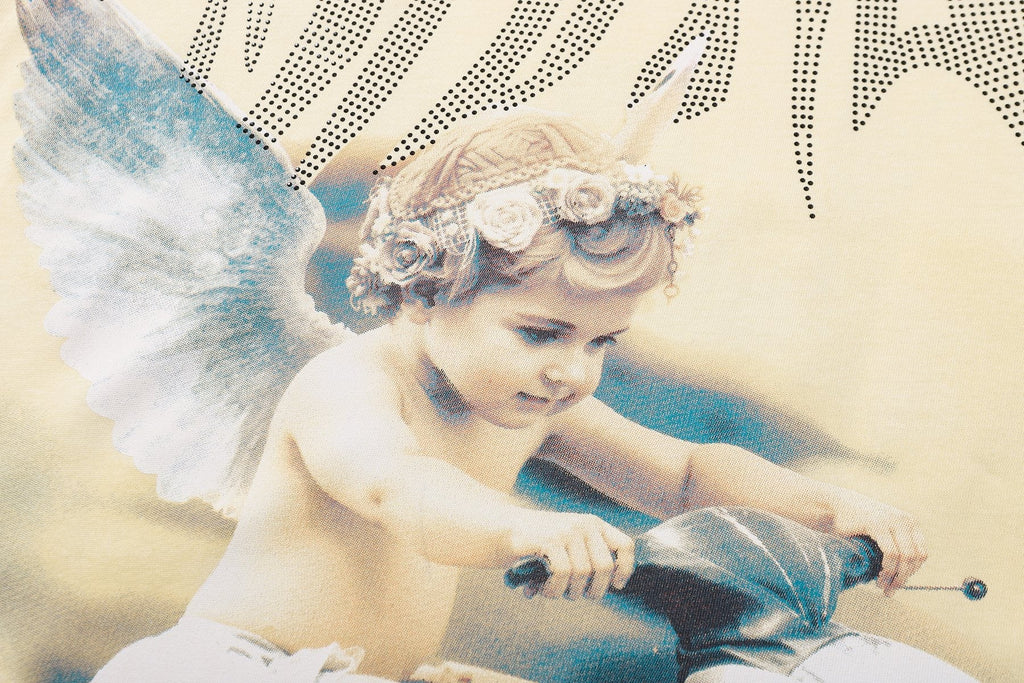 MIXED EMOTION Angel Graphic Short-Sleeve T-Shirt