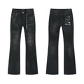 Purple Brand Black Distressed Flared Jeans