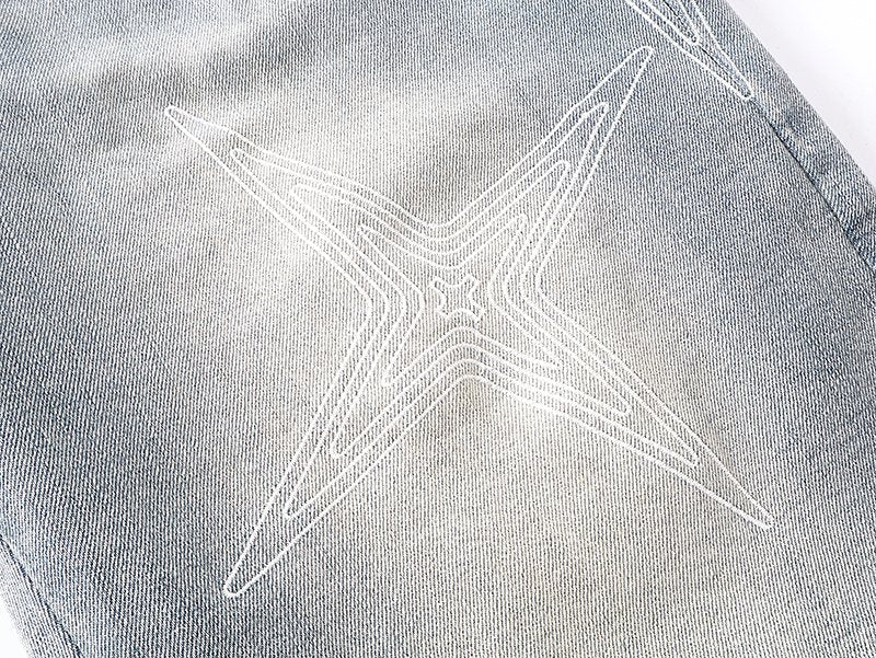 Purple Brand Star Graphic Denim Shorts