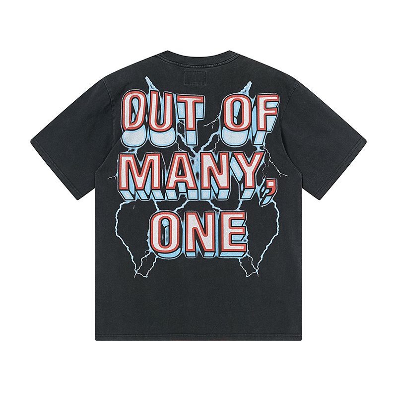 Godspeed Out of Many One Washed Black Graphic T-Shirt