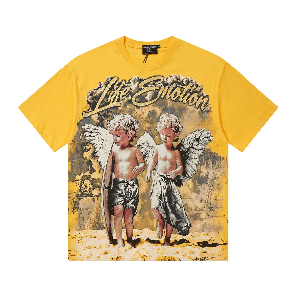 MIXED EMOTION Front Rhinestone Graphic T-Shirt