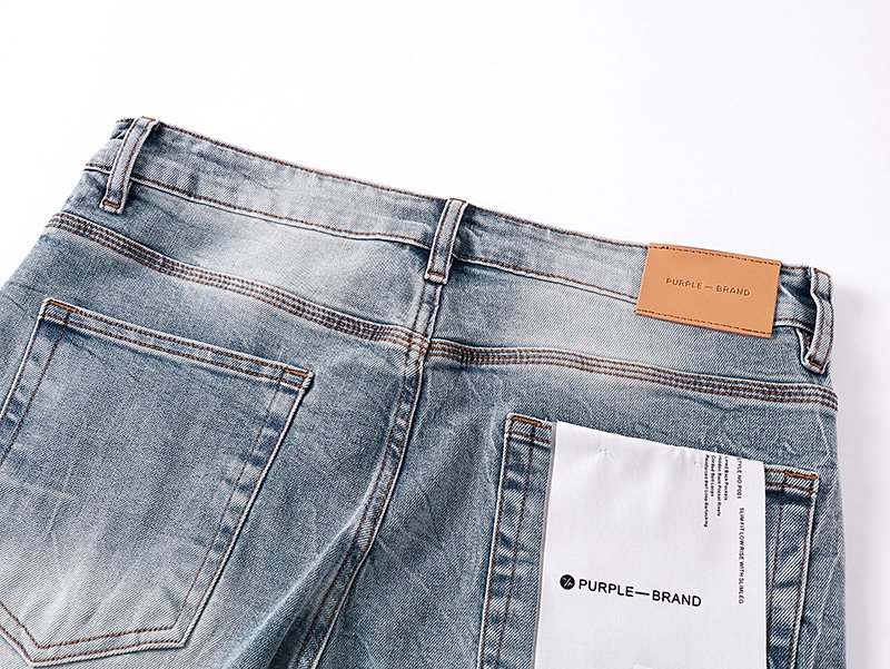 Purple Brand Light Blue Distressed Flare Jeans