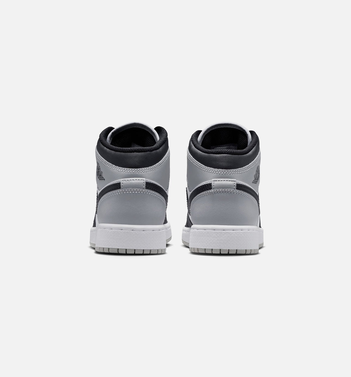 Air Jordan 1 Mid Grade School - White/Light Smoke Grey/Black