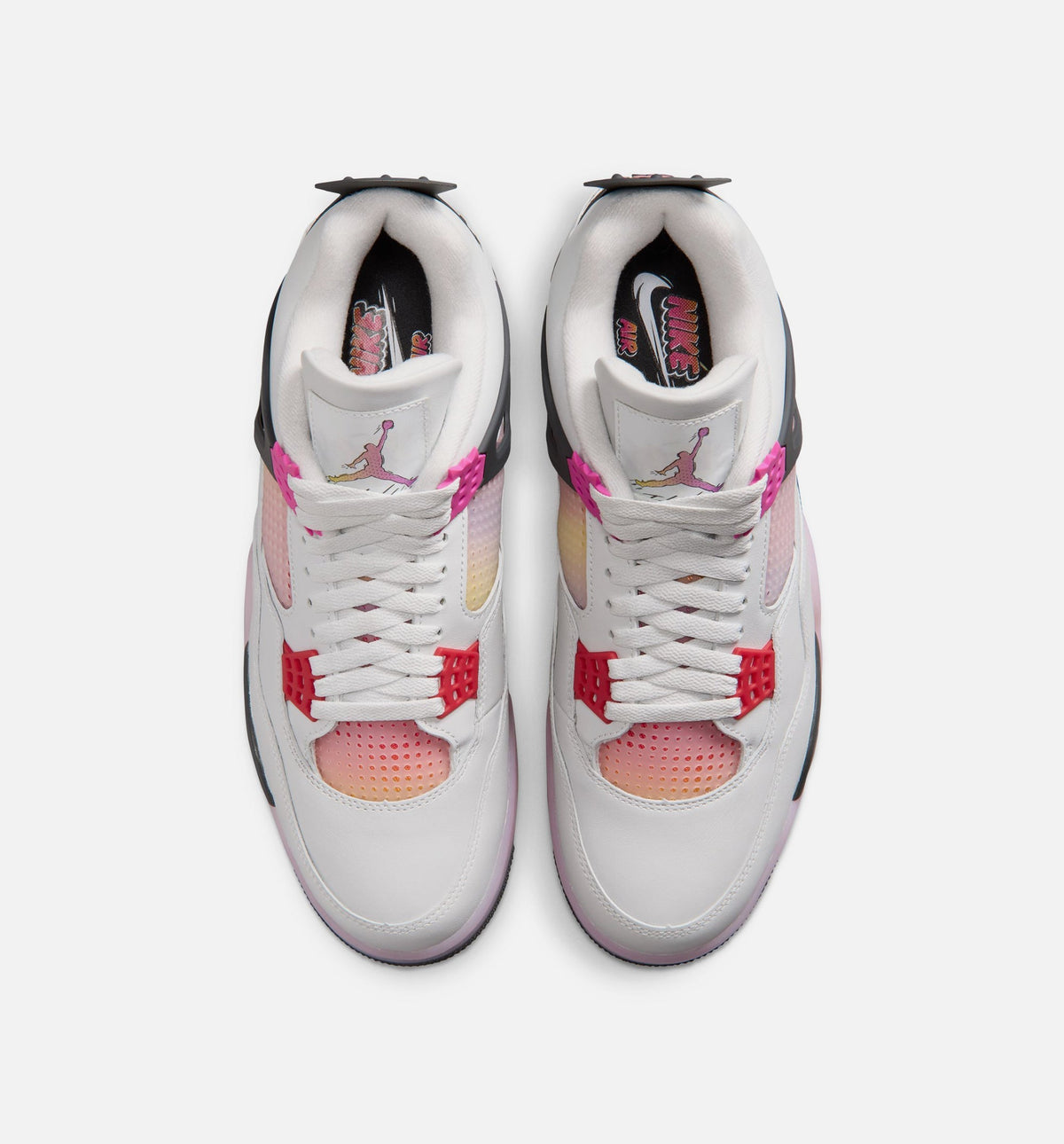 Air Jordan 4 Retro 'Comic' Men's Lifestyle Shoes | Off White / Fire Pink / Anthracite