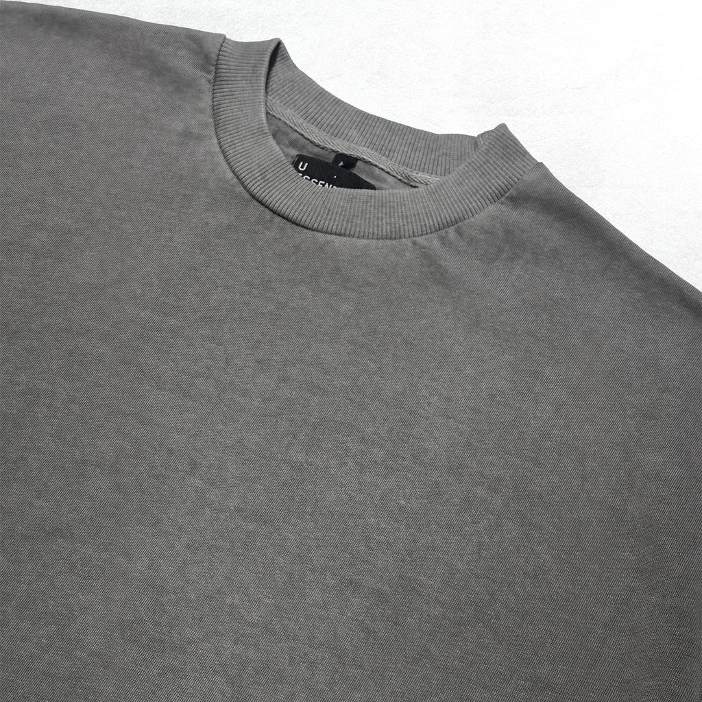 UP Essentials Box Fit 250GSM T-Shirt: Washed Charcoal
